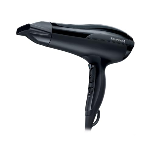 Remington Haartrockner Ionen [leicht] Pro-Air (2200 W, Keramik-Ionen-Ring, Stylingdüse, 3 Heiz- & 2 separate Gebläsestufen, Abkühlstufe) D5210