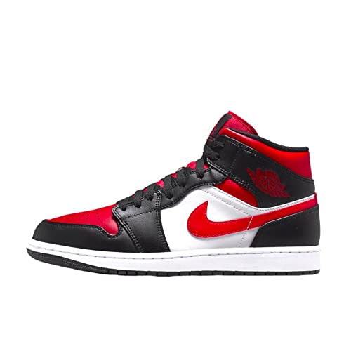 Jordan 1 Mid Black Fire Red GS 554725 079, rot, 39 EU