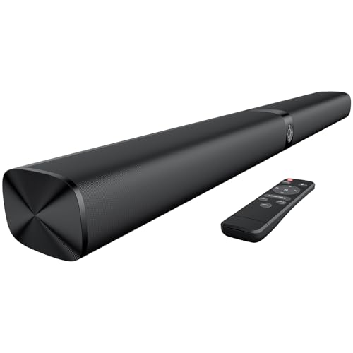 GarageRock Soundbar für TV Geräte, Teilbare 2-in-1 TV Soundbr mit Automatischer Lautstärkeanpassung, Stereo TV Lautsprecher mit 3 EQ-Modi, Bluetooth 5.3, ARC/Opt/AUX, Soundbar für Fernseher/PC/Beamer