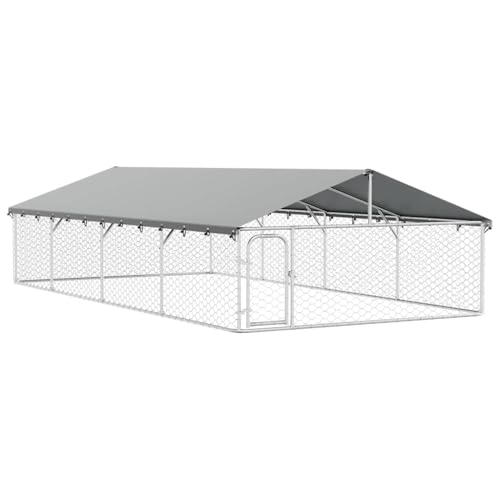 vidaXL Outdoor Hundezwinger Dach 600x300x150cm Hundekäfig Hundehaus Hundehütte