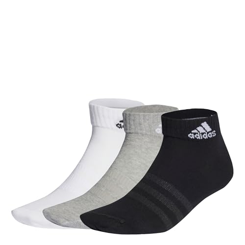 adidas, Think Linear Set Di 6, Socken, Mittel Graue/Weiß/Schwarz, L, Unisex-Adult