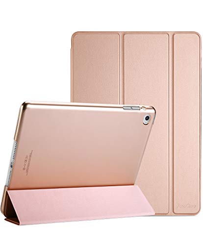 ProCase Hülle für iPad Air 2 (2014 Release), Leichte Stand Schutzhülle Shell mit Translucent Frosted Rückhülle,Automatischem Schlaf/Aufwach, Case Cover für iPad Air 2 (A1566 A1567) –Rosagold