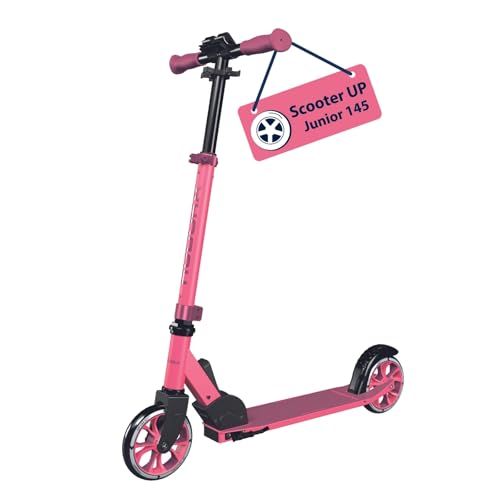 HUDORA Scooter Up 145 Junior - Hochwertiger & sicherer Kinder Roller ab 3 Jahre - Zusammenklappbarer City Roller mit 145 mm Rollen - Höhenjustierbarer Scooter für Jungen & Mädchen bis 60 kg