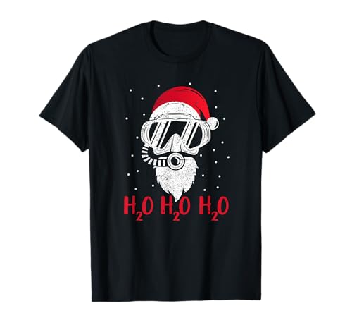 Tauchender Weihnachtsmann H2O H2O H2O XMAS Tauchen Geschenk T-Shirt