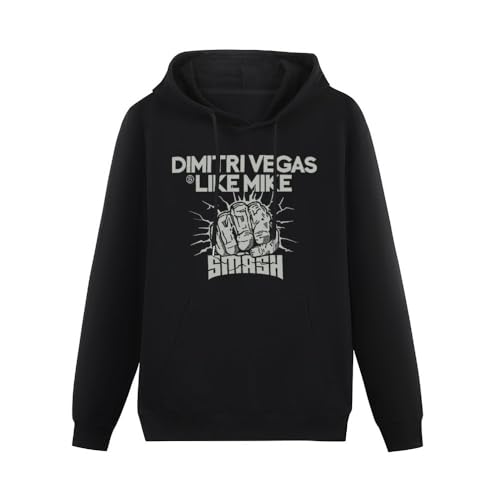 NAOMiO Dimitri Vegas Like Mike Smash Party Festival Mens Hoodies Long Sleeve Pullover Loose Hoody Sweatershirt Size M