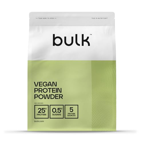 Bulk Vegan Protein Powder, Pflanzlicher Protein-Shake, Vanilla, 1 kg, New & Improved Formula