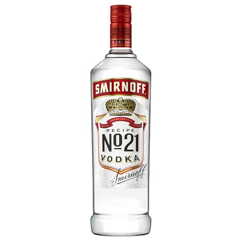 Smirnoff Red Label No.21 Vodka, Premium - Wodka, amerikanischer, handgefertigt in den USA, 37,5% vol, 1000ml Einzelflasche