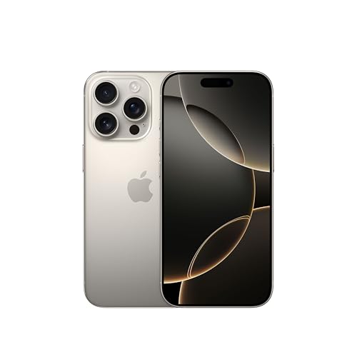 Apple iPhone 16 Pro 256 GB: 5G Handy mit Kamerasteuerung, 4K 120 fps Dolby Vision und einem großen Sprung bei der Batterielaufzeit. Funktioniert mit AirPods, Titan Natur