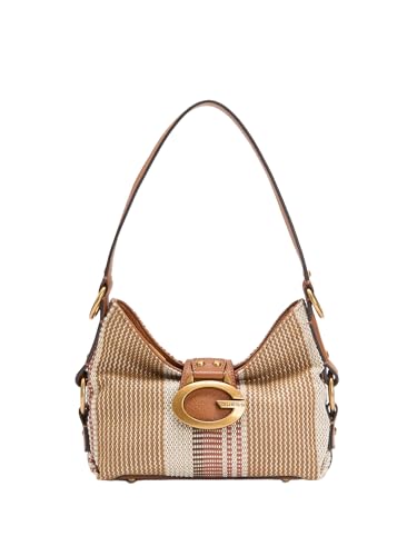 GUESS Schultertasche Camden Mini Shoulder Bag Cognac Multi braun