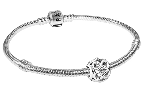 PANDORA Armband Starterset Unendlichkeit Silber Schmuck-Set mit Charm für Damen, Ewigkeitssymbol als Zeichen der Liebe 08051-18 18 cm