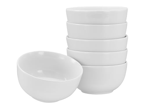 Creatable, 21930, Serie Luna Weiss, 6-teiliges Geschirrset für 6 Personen, Müslischalen Set aus Porzellan, spülmaschinen- und mikrowellengeeignet, Qualitätsproduktion