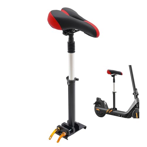 YEITBY E Scooter Sitz, E Roller Zubehör für Elektro Scooter Sitz, Höhenverstellbar 40-60cm, PU Elektroroller Sitz, Erwachsenenroller Elektro Fahrrad Sattel, Einfache Montage ohne Bohren