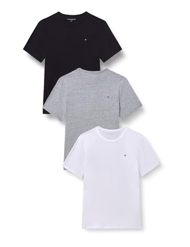 Tommy Hilfiger Herren 3p Ss Tee Um0um03870 S/S T-Shirt, Multi (Grey Heather/Black/White), M