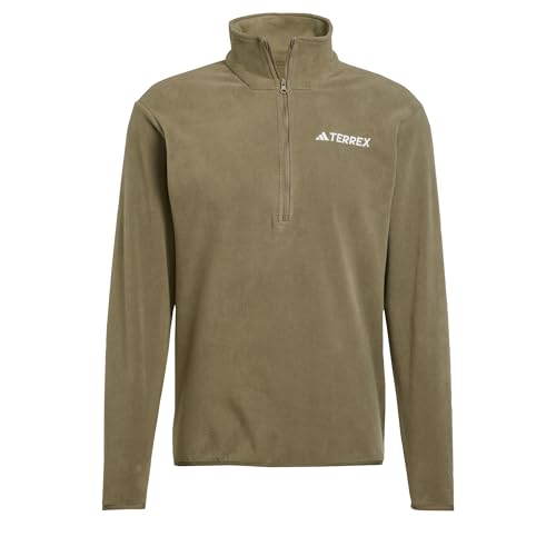 Adidas Men's Terrex Multi Essentials Half Zip Fleece Jacket, Olive strata, XL