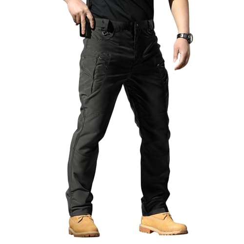 Arbeitshosen Männer Cargohose Herren Leichte wasserdichte Outdoor Wanderhose Arbeitshosen mit Seitentaschen Männer Ripstop Taktische Hose Sommer mit Multi Taschen