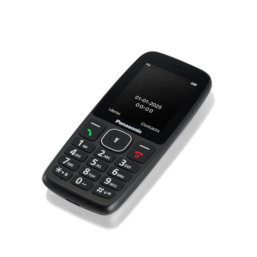 Panasonic KX-TF400EXB 4G Benutzerfreundliches Tastenhandy, Volte, verlässliche 200 Std. im Standby-Modus, USB-C-Ladefunktion, 2,4-Zoll-Display, Bluetooth, LED Taschenlampe, IP44 wasserfest, Schwarz