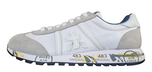 PREMIATA Lucy 6915 Herrenschuhe aus Nylon und Wildleder Weiß, Weiß, 42 EU