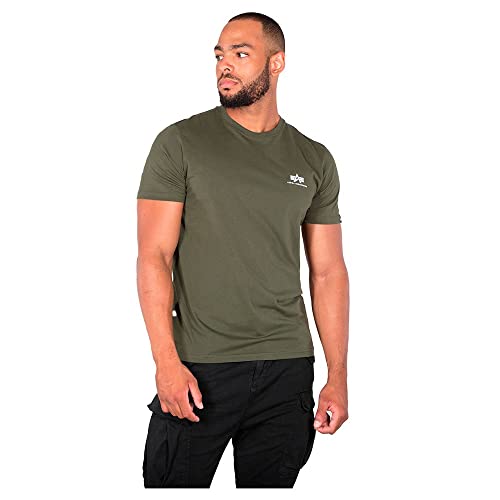 Alpha Industries Basic T Small Logo T-Shirt für Herren Dark Olive