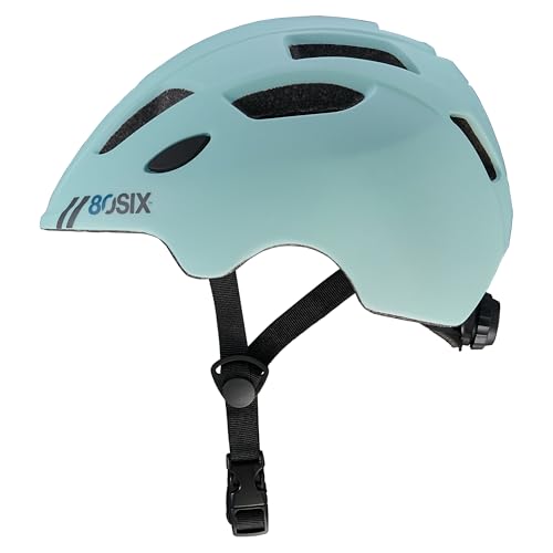 80SIX Fahrradhelm Skaterhelm - Ultraleicht Stadthelm Zertifiziert (CE EN 1080) - Unisex(Kinder/Erwachsene) für BMX, Scooter, Skateboard, Roller, Aquablau matt, M/L