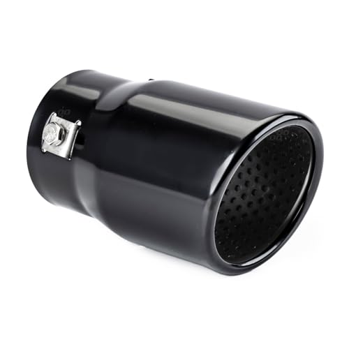 AMIO Auspuffblende - Schwarz Edelstahl Rostfrei Universal 43-62mm, 01317