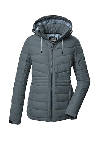killtec Damen Steppjacke mit abzippbarer Kapuze/Funktionsjacke ist wasserabweisend KOW 10 WMN QLTD JCKT, blaugrau, 44, 41807-000