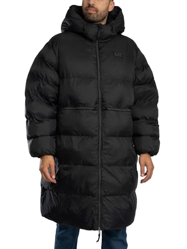 EA7 Herren Mountain Polar Parka Jacke, Black, L