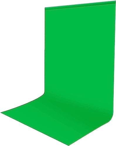 Green Screen Fotohintergrund 2x3 m, Bonvvie Faltenresistenter Fotografie Hintergrund Grün Chromakey Musselin Hintergrund für Photo Video Studio, Fernsehen, Zoom, YouTube, Online-Meetings