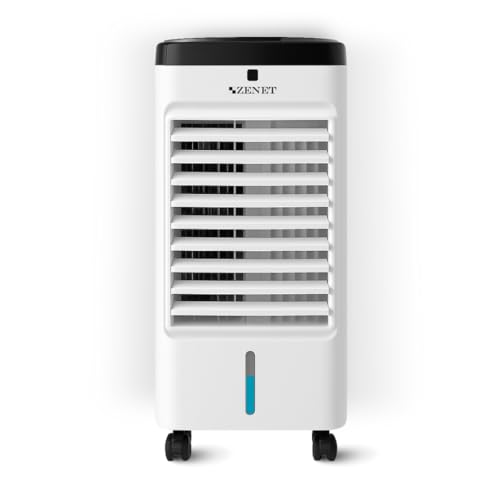 Zenet ZET-483 Mobile Klimaanlage ohne Abluftschlauch – 4-in-1 Luftkühler mit Luftbefeuchter, Luftreiniger & Ventilator – 65W, 3L Wassertank, Fernbedienung, leise, für Räume bis 20 m²