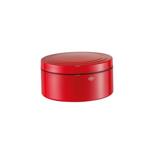WESCO Gebäckdose Classic Line in der Farbe rot, pulverbeschichtetes Stahlblech, 4 Liter Volumen, schließt dicht