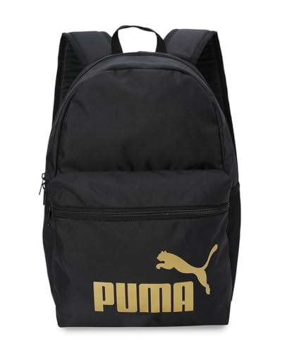 PUMA PUMA PHASE Backpack, Unisex Klassische Rucksäcke, PUMA Black-Gold-No.1 Logo, OSFA - 091164