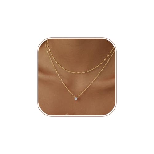 VIROMY 2PCS Halskette Damen Gold
