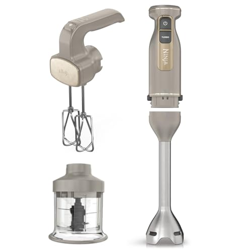 Ninja Foodi 3-in-1 Stabmixer, Handmixer & Zerkleinerer, Stufenweise Anlauf