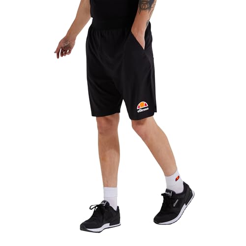 Ellesse Vivaldi Sporthose Herren Kuze, Seitentaschen, Schwarz, M EU