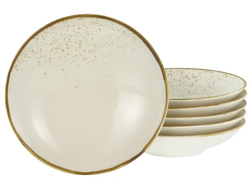 Creatable, 24651, Serie Nature Collection Creme, 6-teiliges Geschirrset für 6 Personen, Suppenteller Set aus Steinzeug, spülmaschinen- und mikrowellengeeignet, Qualitätsproduktion