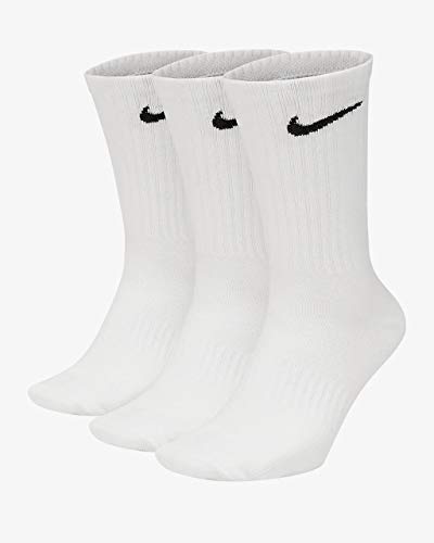 Nike Damen Value Cotton Unisex Crew-trainingssocken (3 Paar), Weiß, S EU