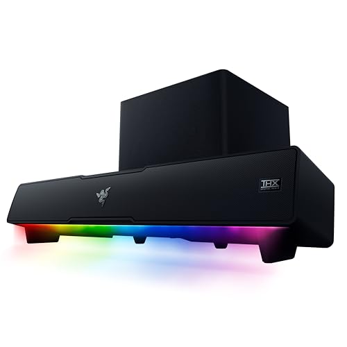 Razer Leviathan V2 - PC-Gaming-Soundbar (mit Dolby 5.1 Surround Sound, leistungsstarkem Subwoofer für Tiefe Bässe, ideal für Gaming, Filme und Musik) Schwarz