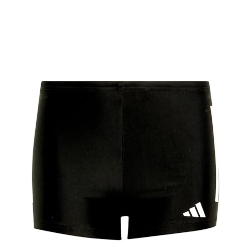 adidas Jungen 3-Stripes Swim Boxers Kids, Black/White, 9-10 Years