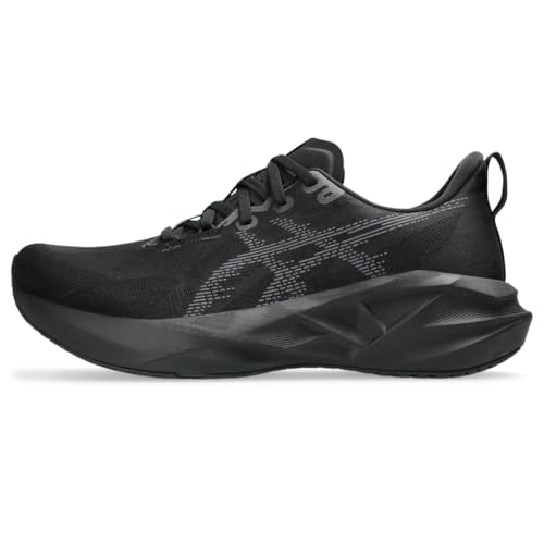 ASICS Herren NOVABLAST 5 Laufschuhe, Schwarz, Grau (Black/Carrier Grey), 45 EU