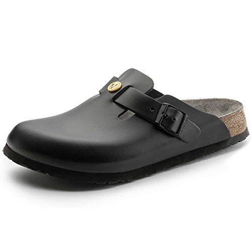 Birkenstock Herren Clogs Boston ESD Schwarz normales Fußbett 45