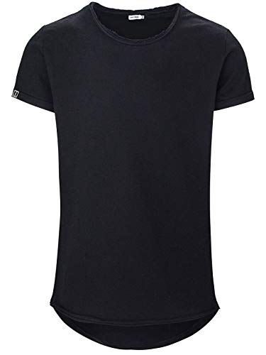 FFFCKZ T-Shirt Herren Schwarz lang geschnitten Rundhals - Limited Edition One (XL)