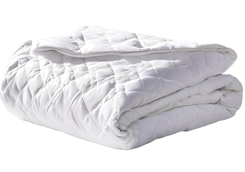 Leonado Vicenti Steppdecke und Kissen Gesteppt Weiß Bettdecke in Allen Größen Weich Atmungsaktiv Bettwaren Sommerdecke, 135x200 cm
