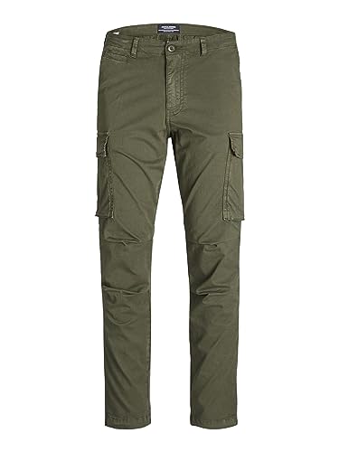 JACK & JONES Herren Cargohose Jpstace Jjtucker AMA Noos, Olivennacht, 32W / 32L