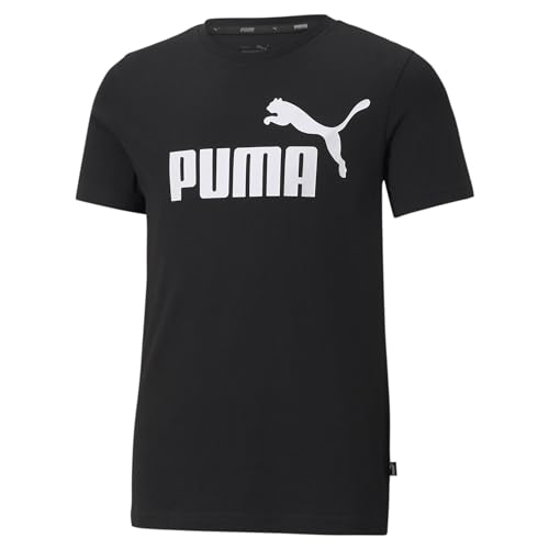 PUMA Jungen Ess Logo Tee B T-shirt, Puma Black, 104 EU