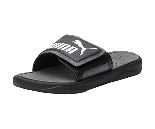 PUMA Unisex Royalcat Comfort Slide Sandal, Black Castlerock White, 42 EU