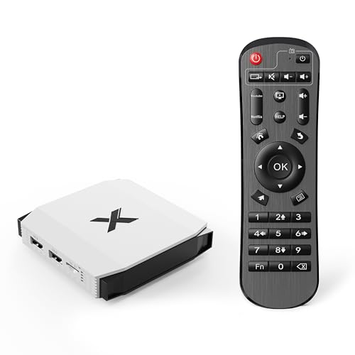 Android TV Box 2026 4 GB RAM 32 GB ROM für Smart TV 4K Ultra HD Ethernet 100M HDMI USB 2.0 WiFi 6 Dual Band 2,4 GHz 5,0 GHz Bluetooth kompaktes Design
