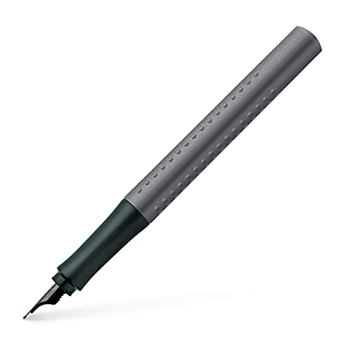 FABER-CASTELL 140947 - Füller Grip Edition, Federbreite F, Anthrazit, 1 Stück