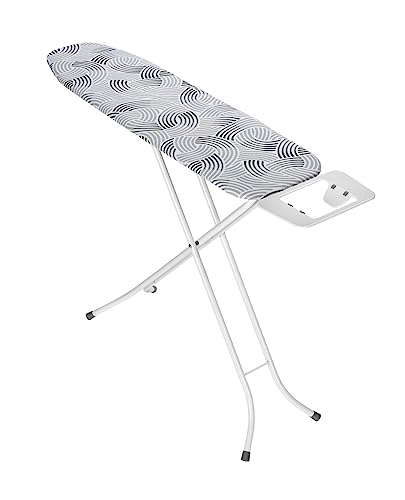 WENKO Bügeltisch Base, solides Einstiegsbügelbrett, dampfbügelgeeignet, höhenverstellbar 73-90 cm, Rundrohr Ø 20 mm aus pulverbeschichtetem Metall, Bügelfläche 110 x 30 cm, 5 mm Polsterung