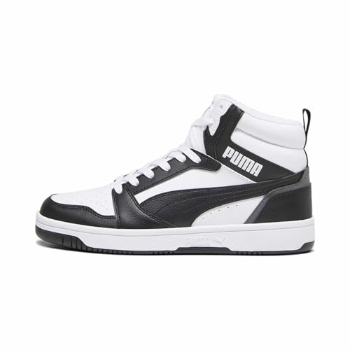 PUMA Unisex Rebound V6 Turnschuhe, Puma White Puma Black Shadow Gray Puma White, 43 EU
