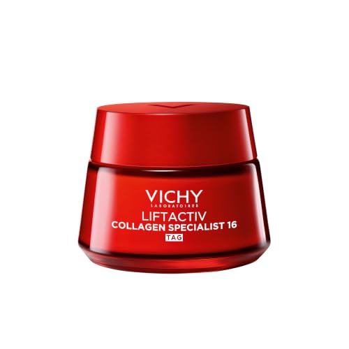 VICHY Liftactiv Collagen Specialist: Anti-Aging Creme gegen sichtbare Zeichen der Hautalterung. Wirkt Kollagenverlust entgegen. Mit Niacinamid, Peptiden und Vitamin C, 50ml