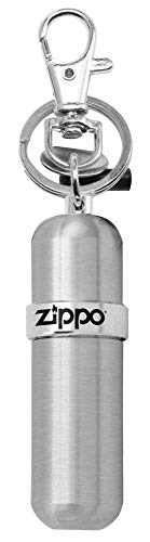 Zippo Benzinbehälter - Benzintank als Schlüsselanhänger - Mini-Tank aus Aluminium - Nachfüllbar - Drehverschluss - Ideal zum Auffüllen von Sturmfeuerzeugen